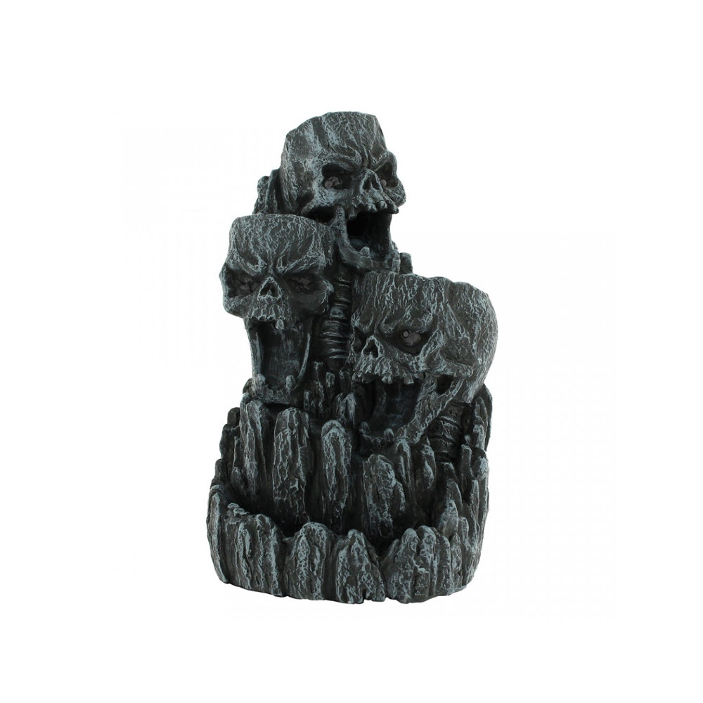 Nemesis Now - Skull brûleur d'encens à contre-courant - Gris